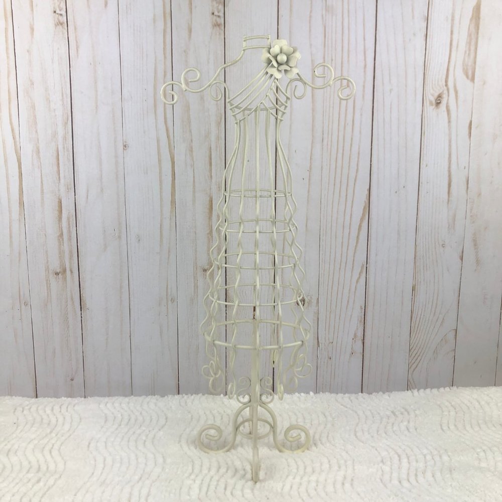 Jewelry Stand White Shabby Farmhouse Dress Form